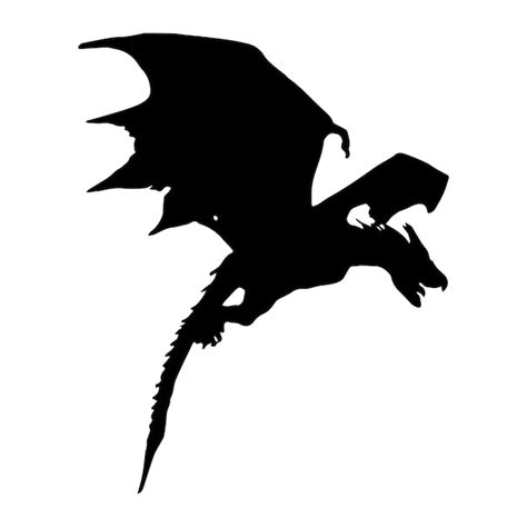 Dragon Silhouette Black White Images - Free Download on Freepik