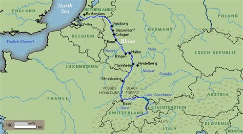 River Map In Europe