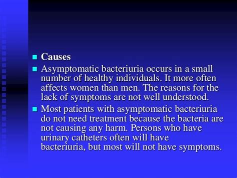 Asymptomatic bacteriuria