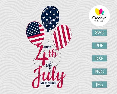 Happy 4th of July Independence Day SVG - Creative Vector Studio