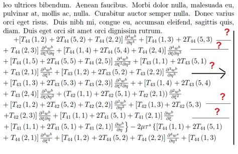 [Tex/LaTex] How to write a long equation in multi line scaled to text ...