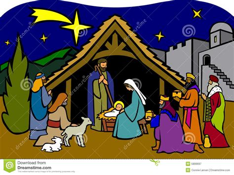 christmas manger scene border clipart - Clipground