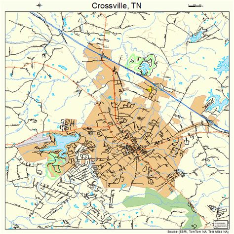 Crossville Tennessee Street Map 4718540