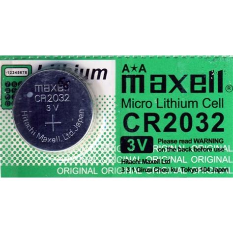 Maxell CR2032 3V Lithium Coin Cell Battery