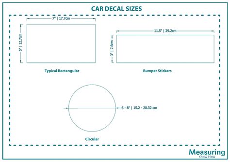 Guide to Car Decal Sizes (with Drawings) - MeasuringKnowHow