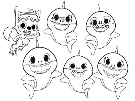 Baby Shark Coloring Pages Printable Free