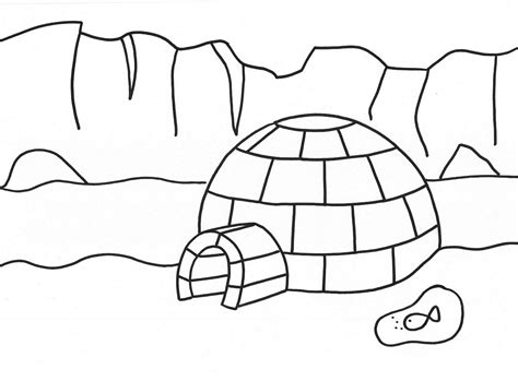 Epic Igloo Eskimo House Coloring Page