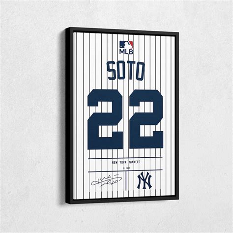 Juan Soto Jersey Art New York Yankees MLB Wall Art Home Decor Hand Made ...