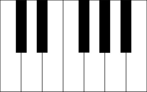 Piano Keys clip art (114293) Free SVG Download / 4 Vector