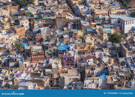 Jodhpur city view from top stock image. Image of iconic - 170768905