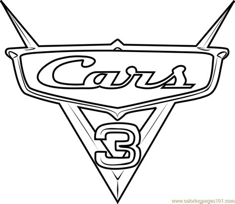 Cars 3 Logo from Cars 3 Coloring Page - Free Cars 3 Coloring Pages : ColoringPages101.com