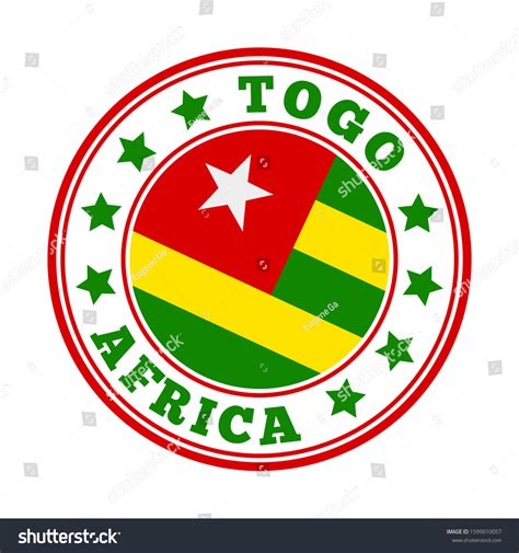 Togo Sign Round Country Logo Flag Stock Vector (Royalty Free ...