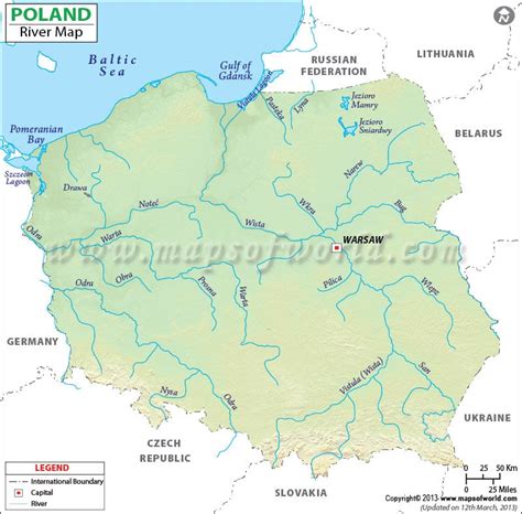 Warta River Poland Map In