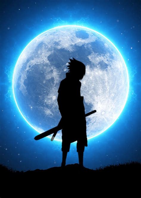 'Sasuke uchiha blue moon' Poster by Ihab Design | Displate | Sasuke uchiha shippuden, Sasuke ...