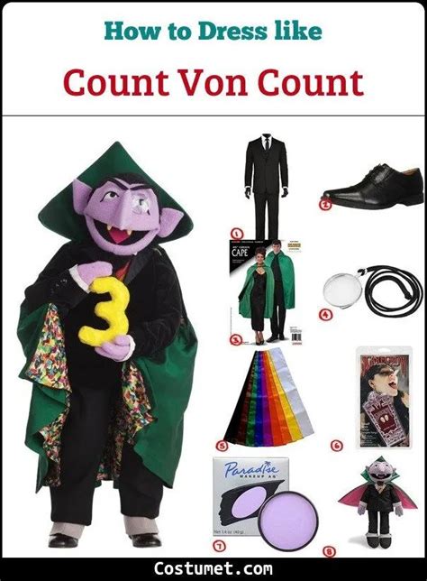 Count von Count (Sesame Street) Costume for Cosplay & Halloween 2022 in 2022 | Sesame street ...