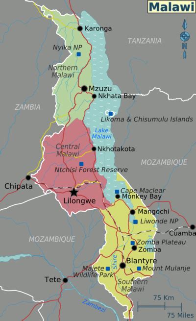 Images and Places, Pictures and Info: zomba malawi map