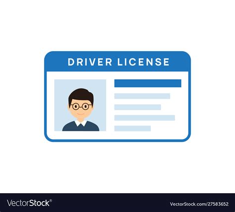 Driver licence icon driver id card license Vector Image