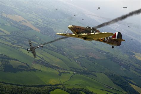 Battle Of Britain Dogfight Photograph by Gary Eason