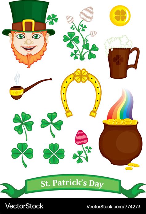 Symbols of st patricks day Royalty Free Vector Image