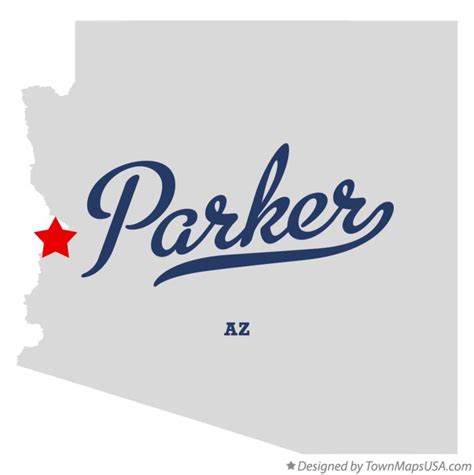 Map of Parker, AZ, Arizona