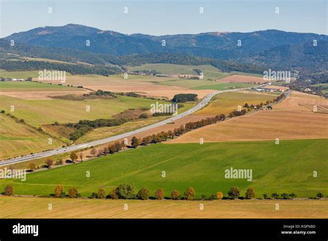 Aerial view landscape from Spis Castle, Slovakia Stock Photo - Alamy