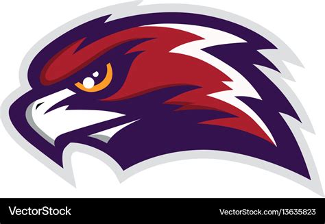 Hawk head mascot logo Royalty Free Vector Image