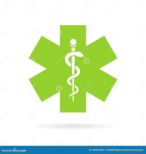 Snake and Stick Green Symbol Stock Vector - Illustration of cadaceud ...