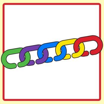 Chain Link Math Manipulatives Bright Color Counting Clip Art Commercial Use