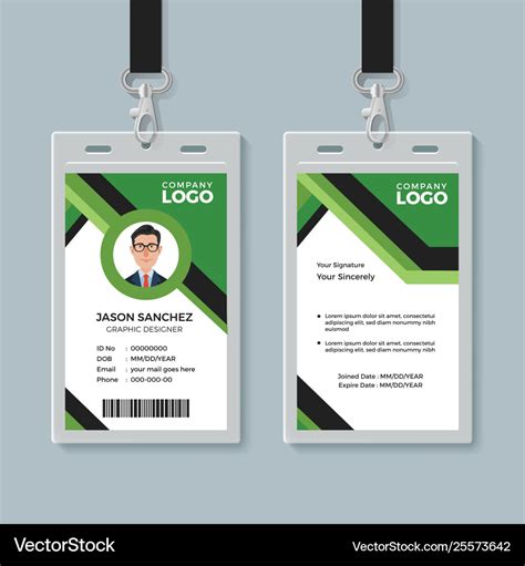 Simple corporate office identity card design Vector Image