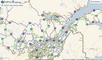 Carte interactive des sentiers de motoneige au Québec - FCMQ :: Fédération des clubs de ...