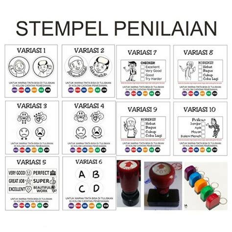 Jual Stempel Penilaian Anak PAUD TK SD Karakter Lucu & Keren | Shopee Indonesia