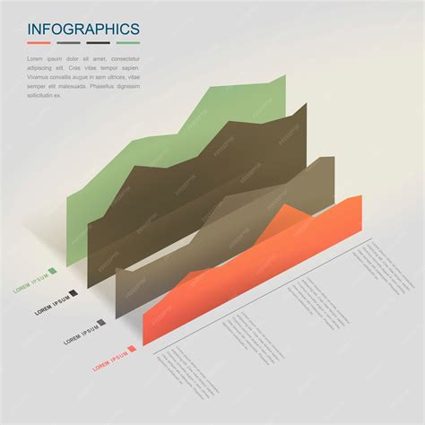 Premium Vector | Creative infographic template design with trend chart elements