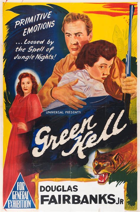 MOVIE POSTER GREEN HELL c1940 colour lithograph with title a