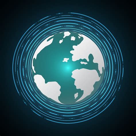 Premium Vector | Future world globe circle background