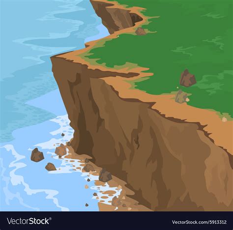 Cliff Royalty Free Vector Image - VectorStock