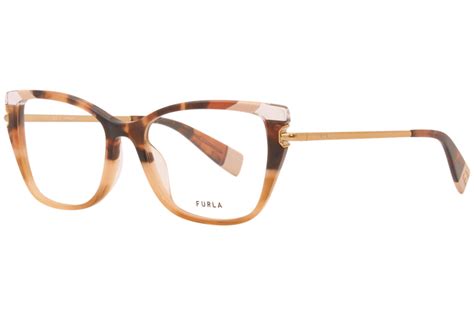 Furla Eyeglasses Women's VFU499 0ALD Tortoise Pink 53-17-135mm | EyeSpecs.com