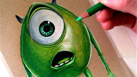 Drawing Mike Wazowski from Monsters, Inc. - FAN ART FRIDAY - YouTube