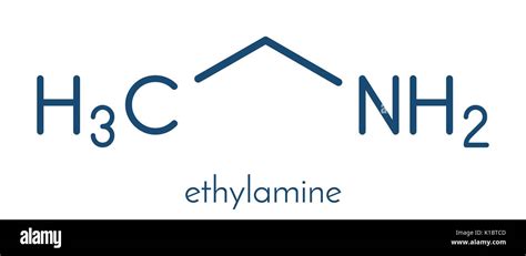 Ethylamine organic base molecule. Skeletal formula Stock Vector Image ...