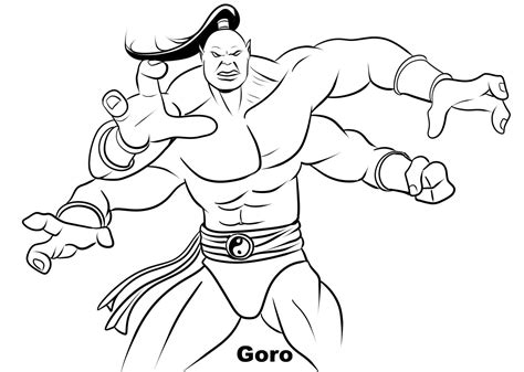 Mortal Kombat Goro Drawing