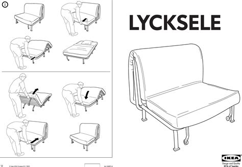 Ikea Lycksele Frame Chair Bed Assembly Instruction