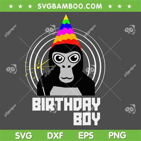 Gorilla Tag Birthday Boy SVG PNG