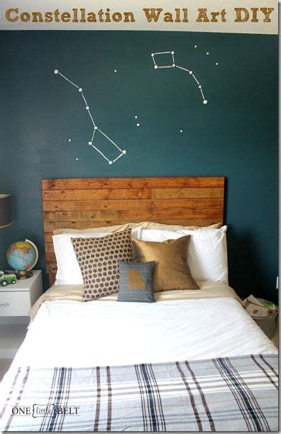 Constellation Wall Art DIY- such an original and easy project for a nursery or bedroom ...