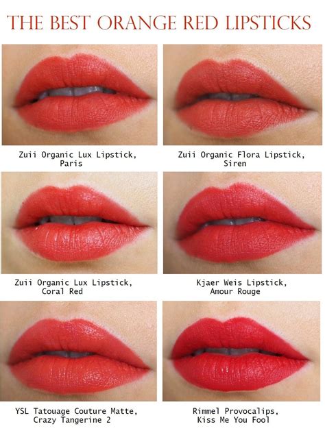 6 x the perfect orange red lipstick - Charlotta Eve