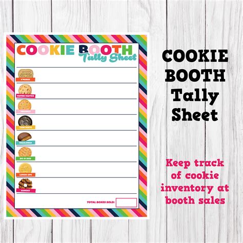 Cookie Booth Inventory Sheet 2024 - Beret Ceciley