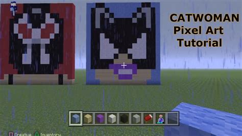 Minecraft Pixel Art Tutorial - CATWOMAN - YouTube