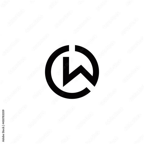 Vetor de c w cw initial logo design vector template do Stock | Adobe Stock