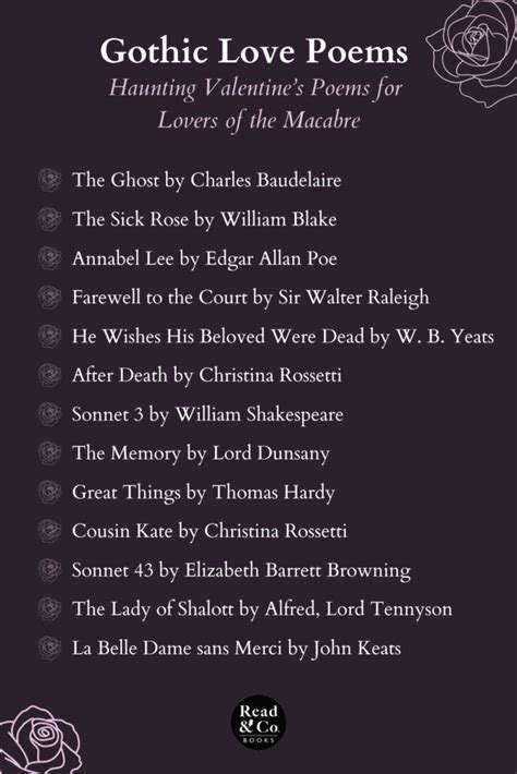 Gothic Love Poems | Read & Co. Books