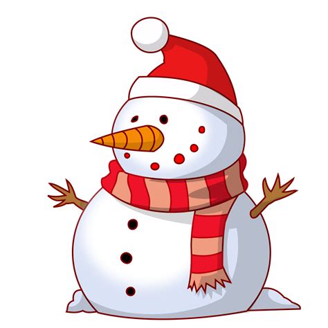 Clipart - Drawing Snowman