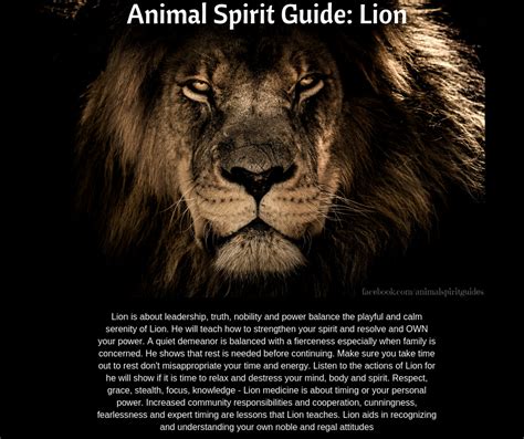 Lion Animal Spirit Guide Meaning | Spirit animal, Lion spirit animal ...