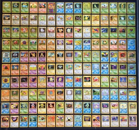 My girlfriend individually bought and framed all of the original Pokémon cards as my graduation ...